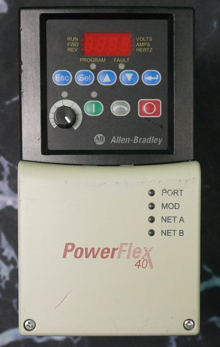 Allen-Bradley 22B-D2P3N104 PowerFlex 40 Series A 480VAC 6.01 Tested Good