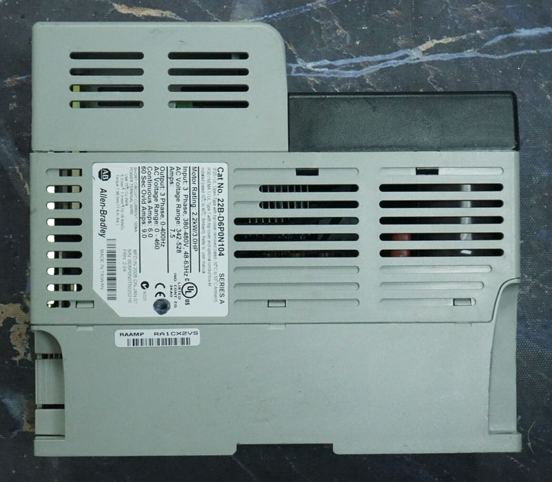 Allen Bradley 22B-D6P0N104 PowerFlex 40 3 HP Drive Tested Good FRN:2.04