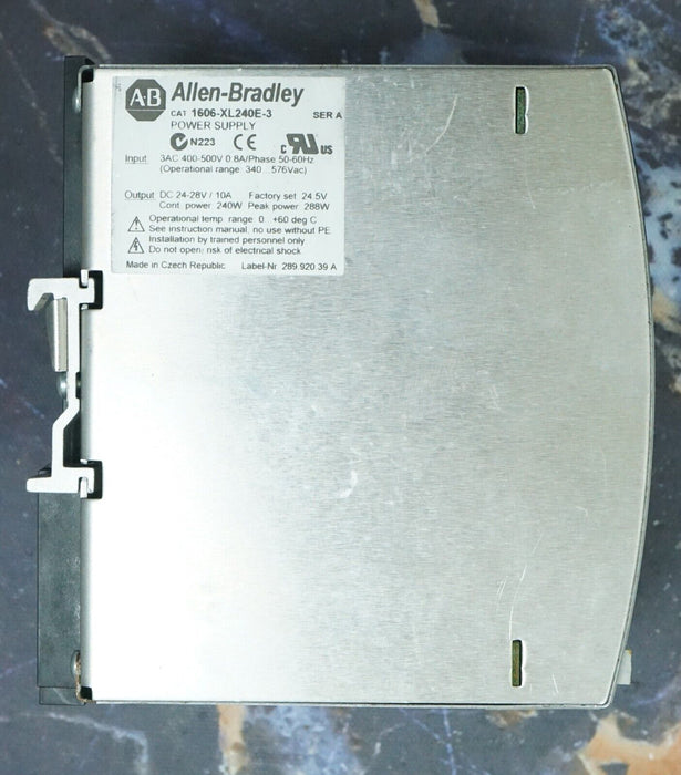 Allen Bradley 1606-XL DC Power Supply 1606-XL240E-3 Ser. A 240W