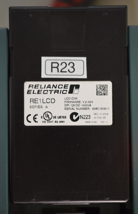 Reliance Electric RE1LCD A Keypad FRN:2.003 Tested Good R23