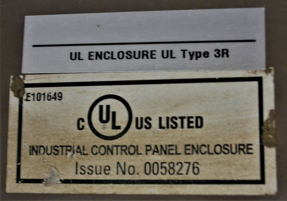 UL Enclosure Type 3R Rainproof Electrical Panel 21" H 13"W 11" D Inside Dim.