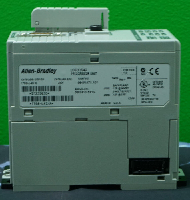 Allen Bradley 1768-L43/A CompactLogix 5343 Processor FW 1.2