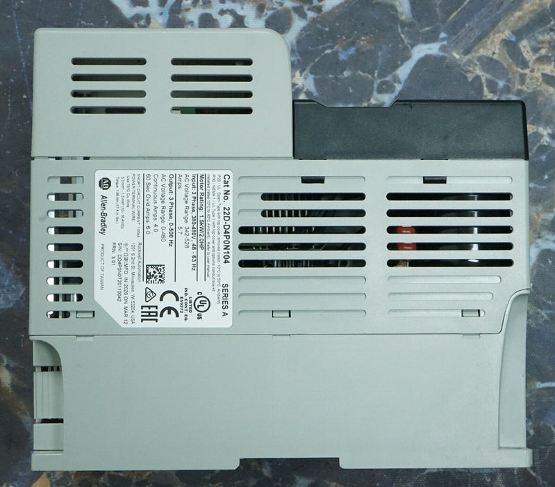 2020 Allen-Bradley 22D-D4P0N104 PowerFlex 40 2HP Drive Tested Good FRN:3.01