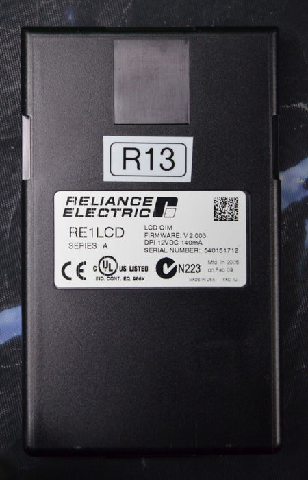 Reliance Electric RE1LCD A Keypad FRN:2.003 Tested Good R13