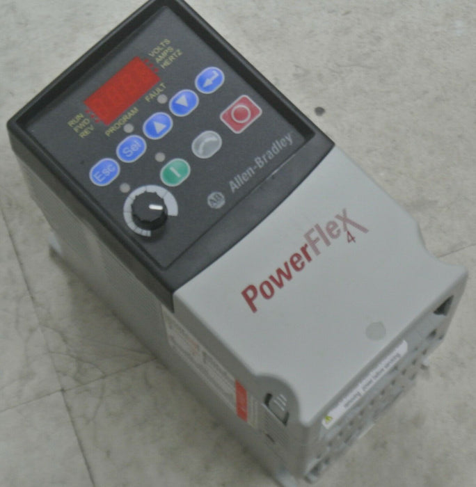 Low Hours Allen Bradley 22A-B1P5N104 /A POWERFLEX 4 AC Drive 1/4HP FRN:4.02