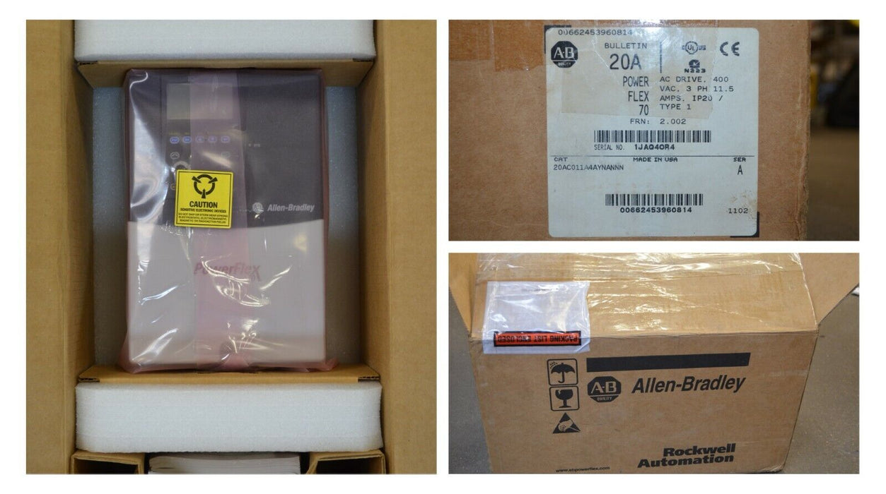 NEW Allen Bradley 20AC011A4AYNANNN /A Powerflex 70 7.5 HP VER 2.002  400 VAC