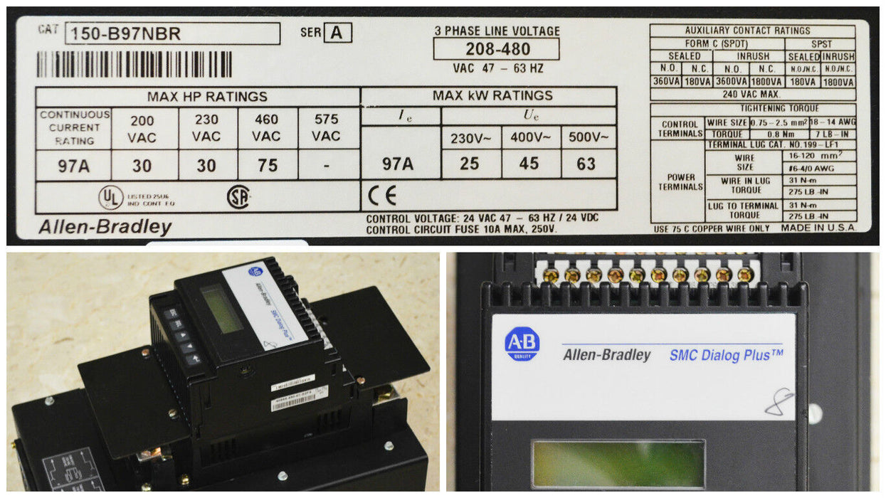 Allen-Bradley Smart Motor Controller SoftStart 150-B97NBR Series A