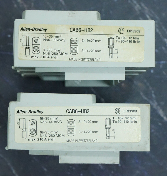 (2) Allen Bradley CAB6-HB2