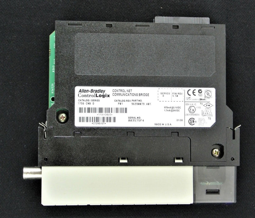 Allen-Bradley 1756-CNB D Firmware 5.50 ControlLogix ControlNet Bridge Module P01