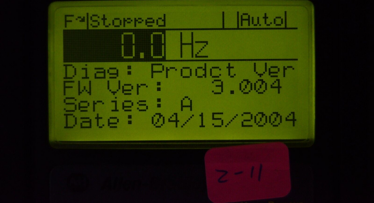 Allen-Bradley 20-HIM-A3 SERIES A Full Numeric HMI Keypad Firmware: 3.004  #2-11