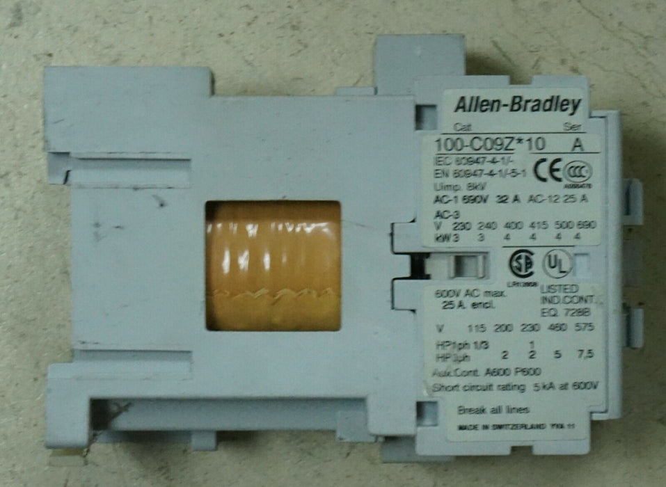 Allen Bradley 100-C09Z*10 Contactor, Series A