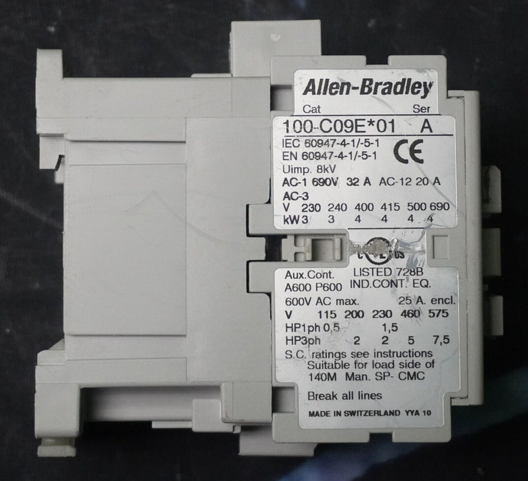 Allen Bradley 100-C09E*01 Contactor, Series A 24V