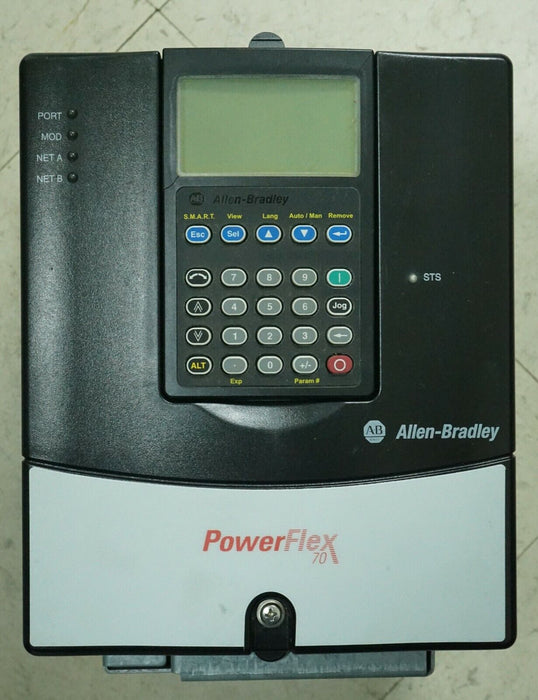 Allen-Bradley 20AE6P1A3AYNNCNN PowerFlex 70 5HP 600 VAC FRN:2.005 Tested Good