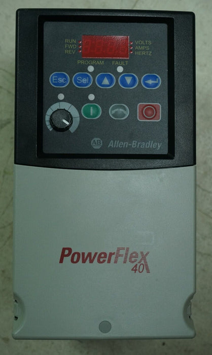 Low Hour Allen Bradley 5HP Powerflex40 22B-D010N104 Series A Tested FRN:6.01