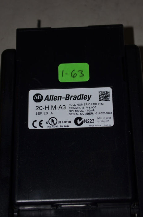 Allen-Bradley 20-HIM-A3 SERIES A Full Numeric HMI Keypad Firmware 3.006  #1-63