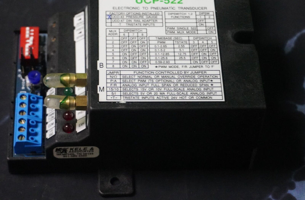 RF Technologies Universal Electronic to Pneumatic Transducer Assembly UCP-522-43