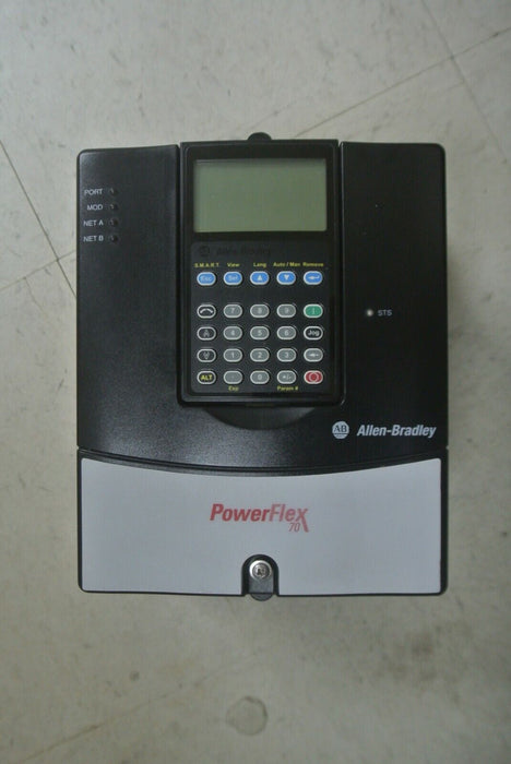 Allen-Bradley PowerFlex 70 5 HP 20AD8P0A3AYNNNC0 480 VAC FRN:5.001