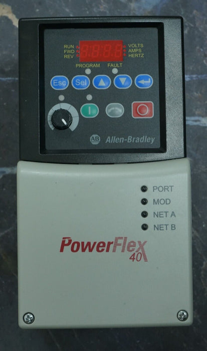 Allen-Bradley 1/2HP Powerflex 40 22B-D1P4N104 Ser. A Tested Good FRN: 6.02