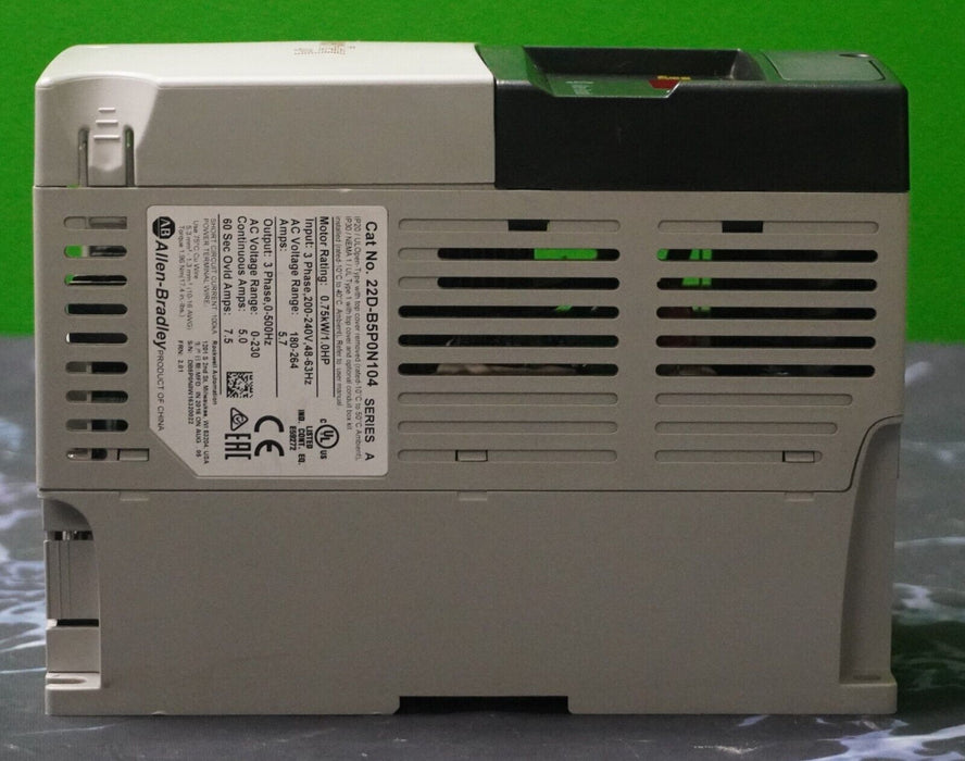 Allen-Bradley 22D-B5P0N104 PowerFlex 40P Drive 1 HP Series A Tested FRN:2.01