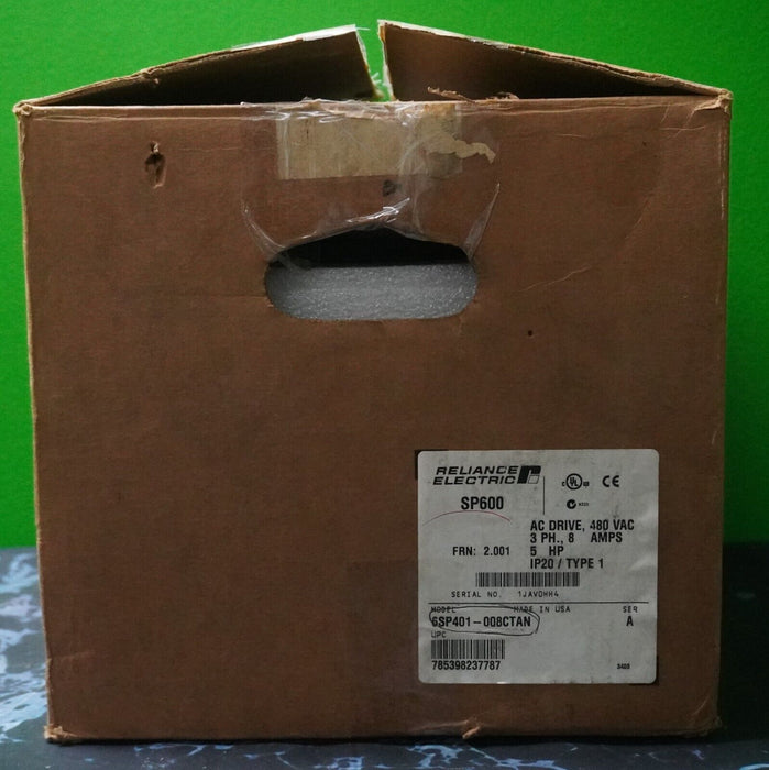 New Reliance Electric SP600 6SP401-008CTAN 5HP Drive 480VAC FRN:2.001