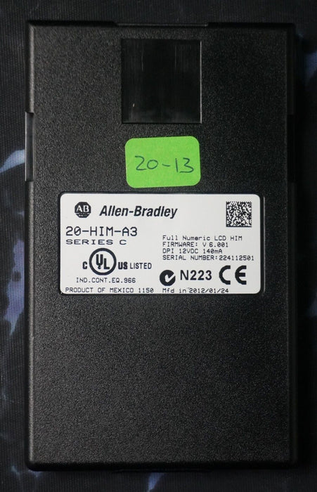 Allen-Bradley 20-HIM-A3 SERIES C Full Numeric HMI Keypad Firmware 6.001   #20-13