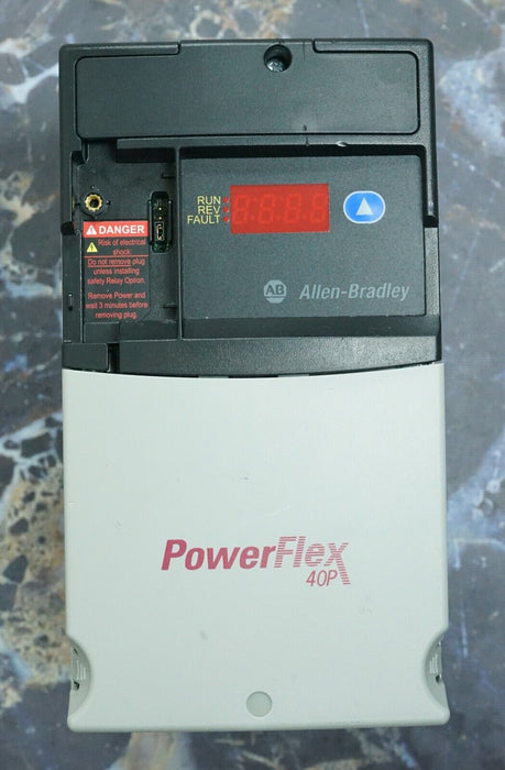 Low Hours Allen Bradley 22D-D4P0N104 PowerFlex40 2 HP Series A 480 VAC FRN:2.01