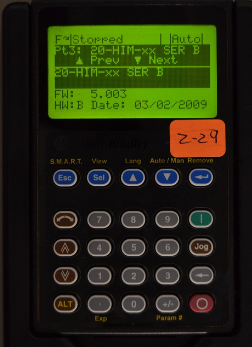 Allen-Bradley 20-HIM-A3 SERIES B Full Numeric HMI Keypad Firmware: 5.003  #2-24