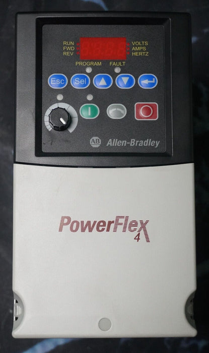 Zero Run Hours Allen-Bradley PowerFlex 4 22A-D6P0N104 3HP FRN:6.01 Series A