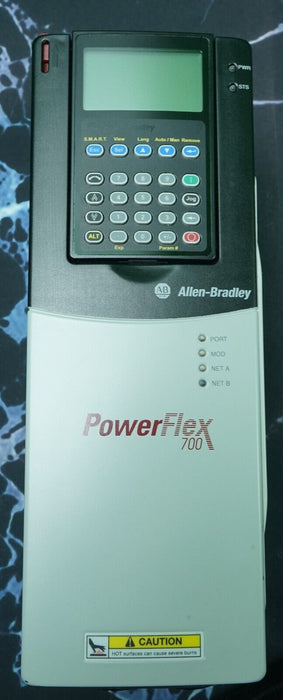 Low-Hours Allen-Bradley PowerFlex 700 5 HP 20BD8P0A3AYYADC1 480VAC FRN:9.001