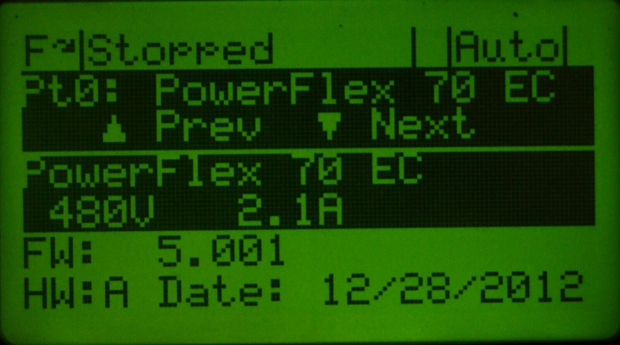 Low Hrs Allen-Bradley 20AD2P1A0AYNNNC0 PowerFlex70 1HP Ser. A FRN:5.001 Tested