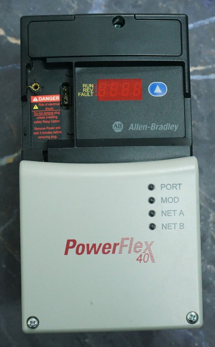 Low Hour Allen-Bradley Powerflex 40P 22D-D1P4N104 1/2HP FRN:2.01 Tested