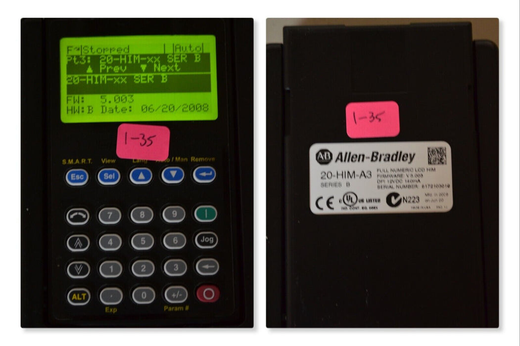 Allen-Bradley 20-HIM-A3 SERIES B Full Numeric HMI Keypad Firmware 5.003   #1-35