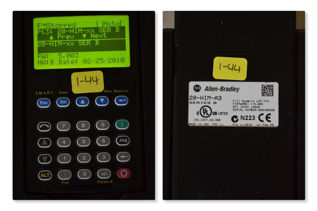 Allen-Bradley 20-HIM-A3 SERIES B Full Numeric HMI Keypad Firmware 5.003   #1-44