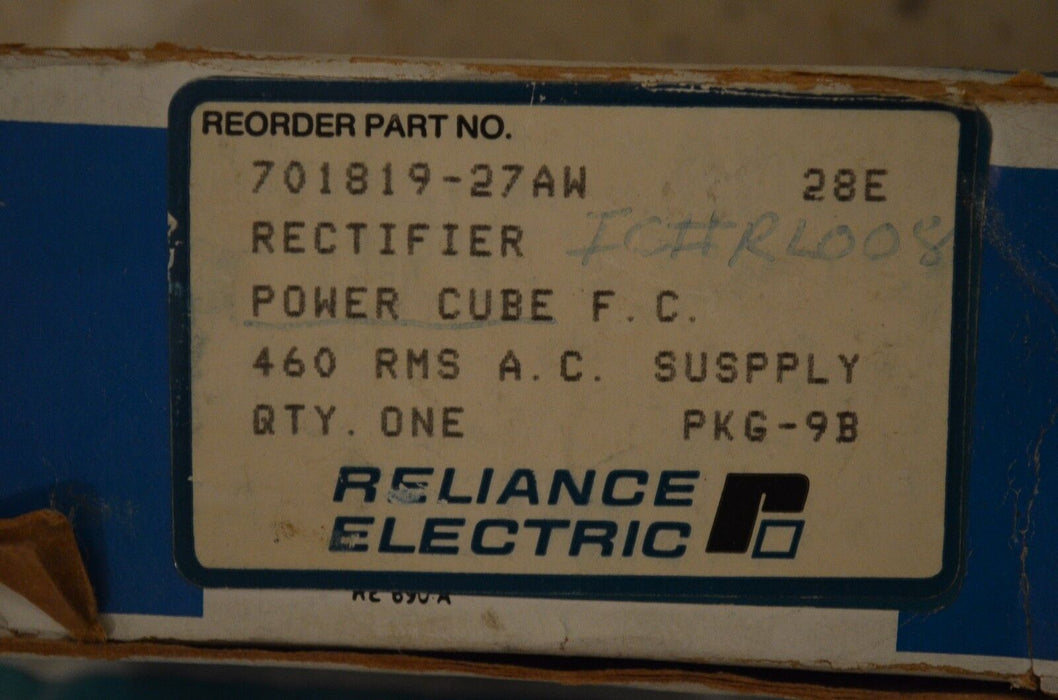 Reliance Electric 701819-27AW 70181927AW Power Cube F.C.