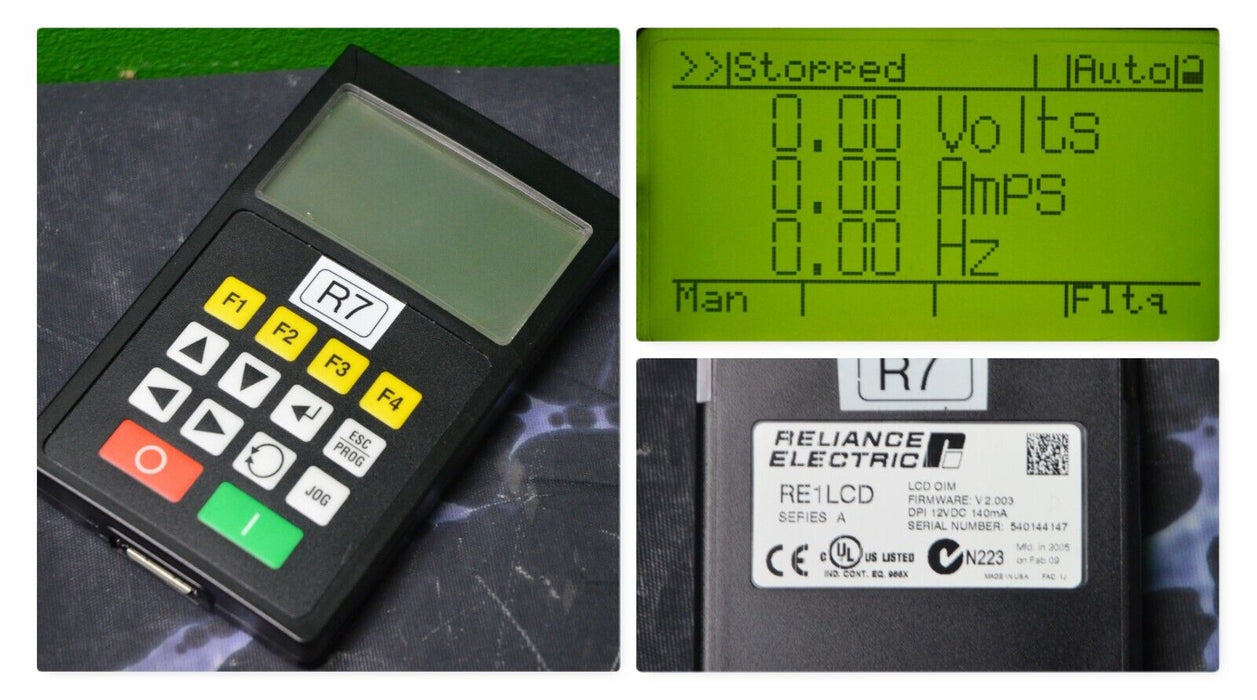 Reliance Electric RE1LCD A Keypad FRN:2.003 Tested Good R7