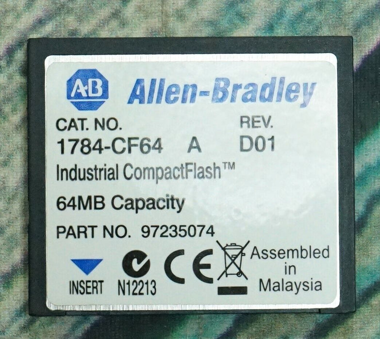 Allen Bradley 1784-CF64 Series A Compact Flash Card 64MB Capacity