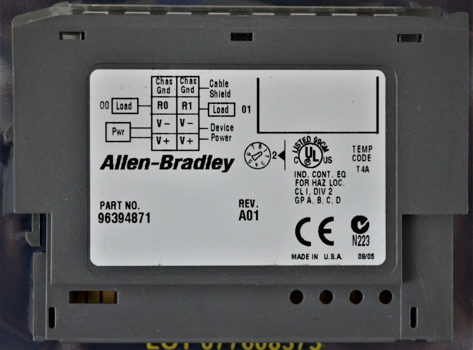 ALLEN BRADLEY 96394871 , REVISION A01 , HIGH SPEED COUNTER MODULE