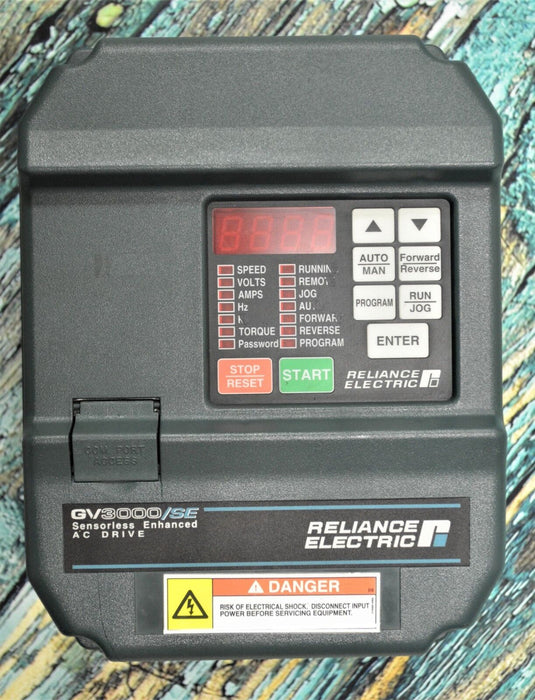 RELIANCE ELECTRIC GV3000/SE VECTOR 1 HP 1V4160 VER. 6.06 AC INVERTER TESTED GOOD