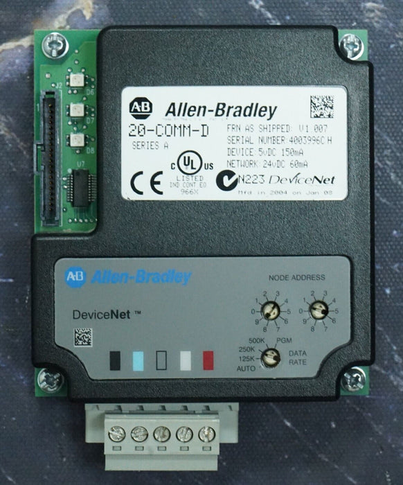 ALLEN-BRADLEY 20-COMM-D SERIES A FIRMWARE V1.007 Powerflex DeviceNet Adapter