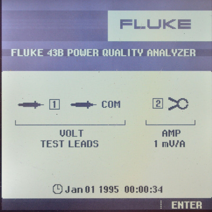 FLUKE 43B HANDHELD Power Quality Analyzer Tested Good