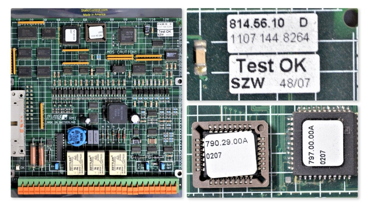 Reliance Electric GV3000 2SI3000 Remote Meter Interface RMI 814.56.10D Ver 1.100