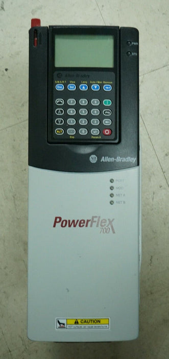 Low Hrs Allen-Bradley 20BD3P4A3NYYAEC1 Powerflex 700 2HP W/20-COMM-E HMI ENCODER