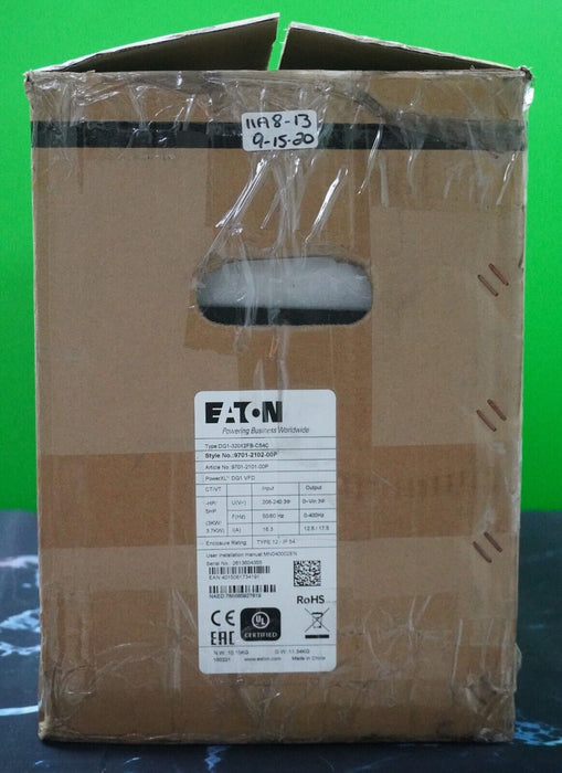 New In Box Eaton POWERXL DG1 Variable Frequency Drive DG1-32012FB-C54C