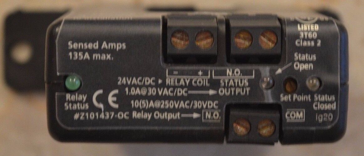 VERIS H938 Hawkeye Split-Core Current Transformer Switch With Command Relay