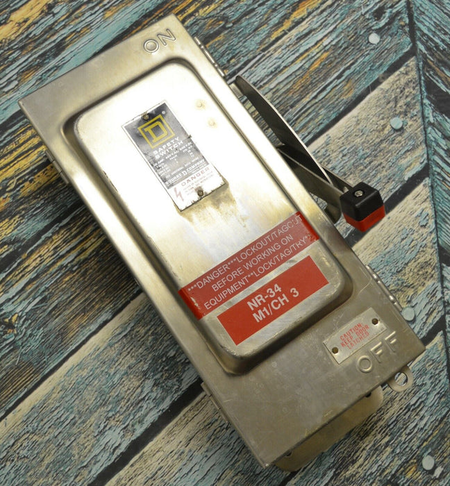 Square D HU361DS Heavy Duty Safety Switch Stainless Steel 30 Amps 4 of 4