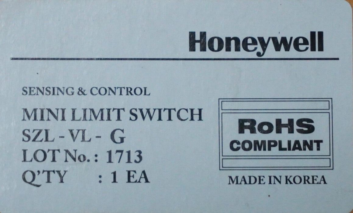 New HONEYWELL SZL-VL-A SWITCH