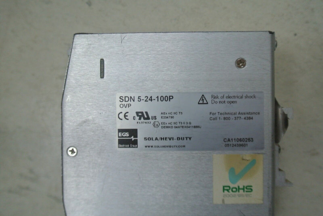 Sola SDN 5-24-100P Power Supply 115/230v-ac 5a Amp 24v-dc