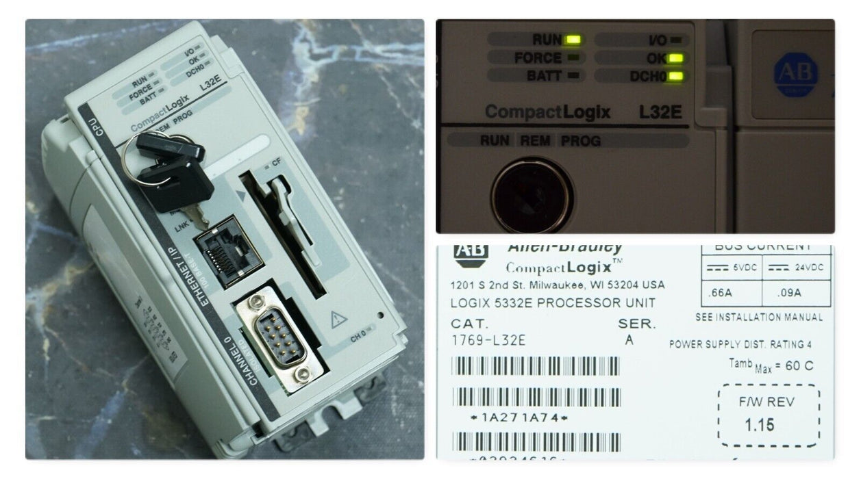 Allen-Bradley 1769-L32E Controller Tested Good FRN:1.15