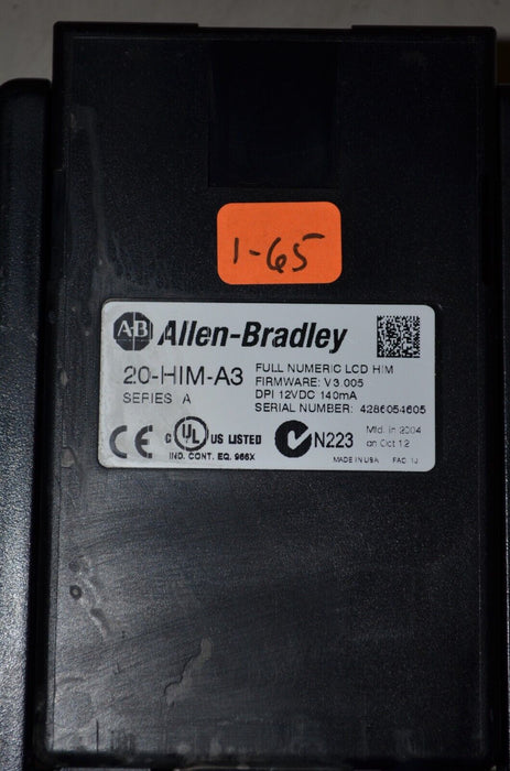 Allen-Bradley 20-HIM-A3 SERIES A Full Numeric HMI Keypad Firmware 3.005   #1-65