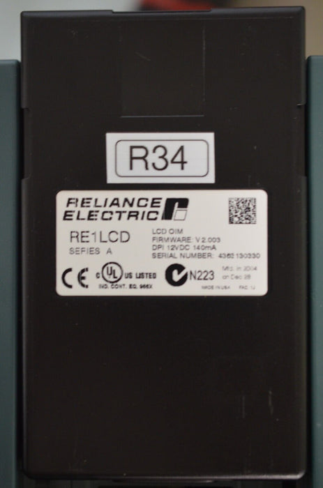 Reliance Electric RE1LCD A Keypad FRN:2.003 Tested Good R34